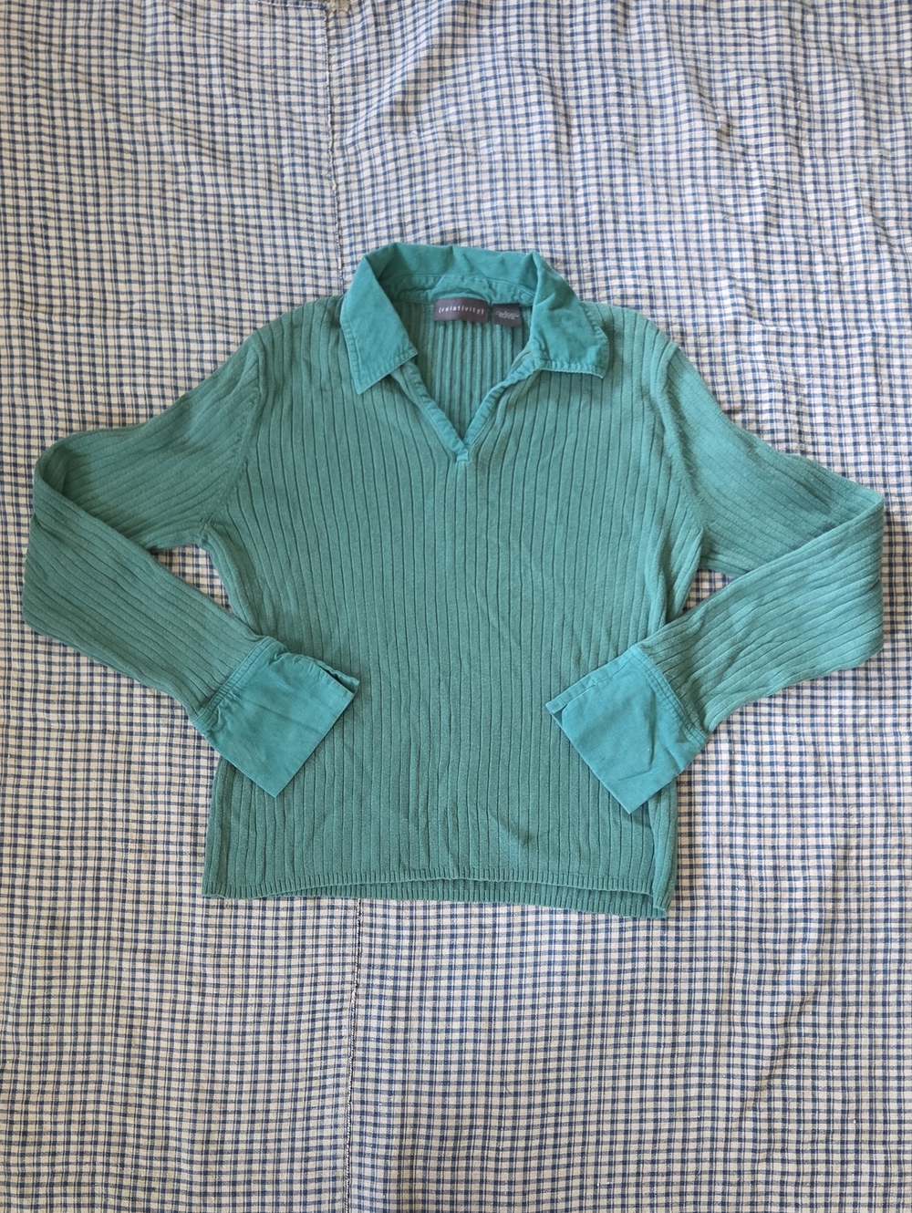 Ribbed Shirt With Collar